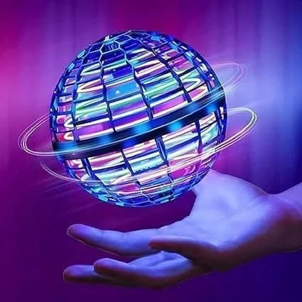 USB Rechargeable Flying Orb Ball with Colorful LED Lights - Hover Spinner Toy for Kids | KidsPitara