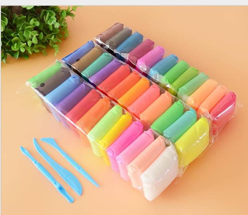 🎨 Colorful Soft Clay Set - 12 Shades (With Molding Tools) for Kids & DIY Crafts