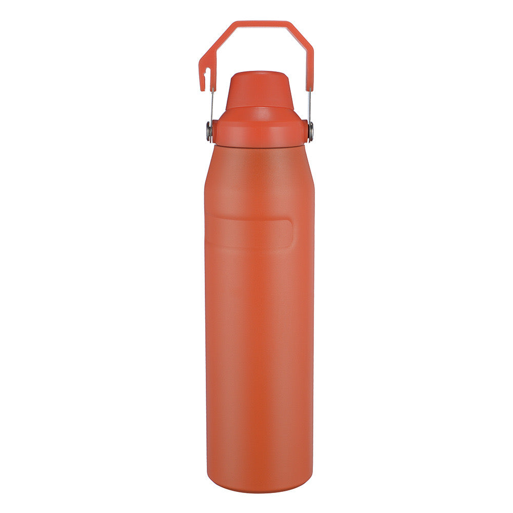 Leak-proof travel thermos bottle in orange color