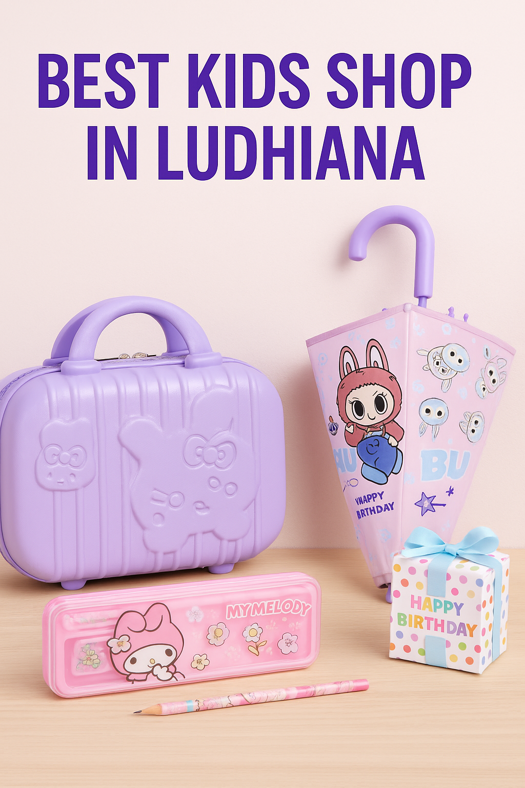 Best kids shop in Ludhiana featuring kids gifts, pencil boxes, birthday decorations and return gift items from Kidspitara