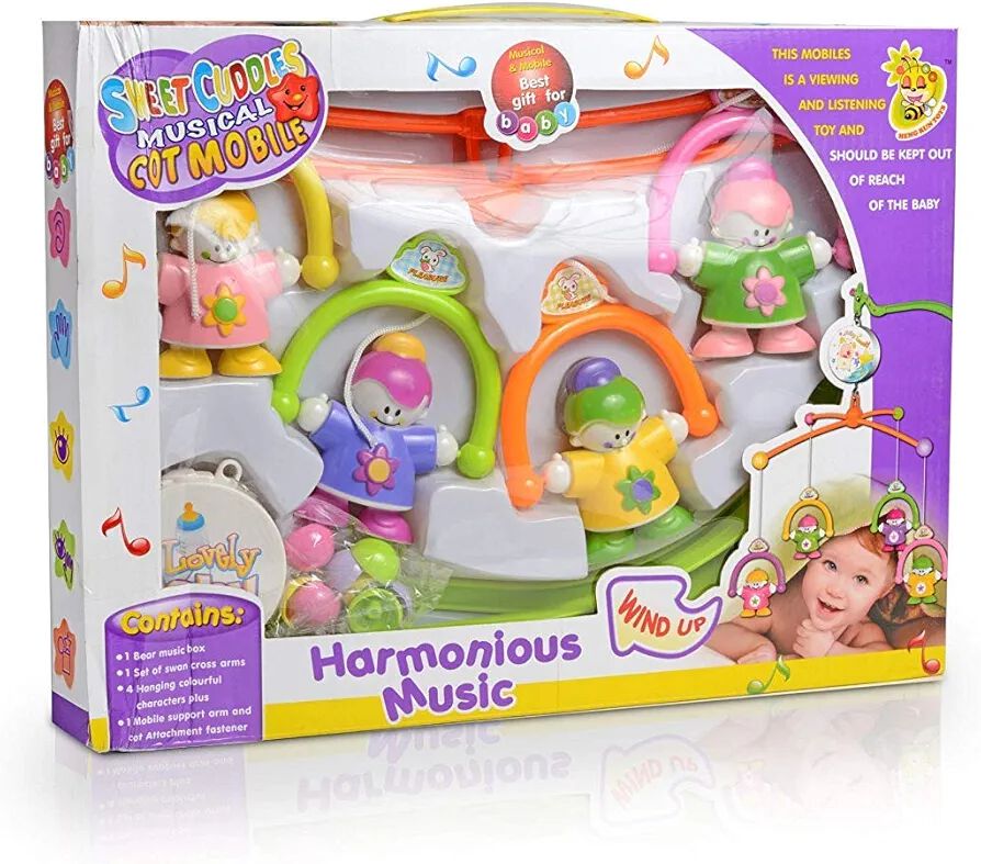 Sweet Cuddles Musical Cot Mobile - Wind-Up Harmonious Music Baby Mobile Toy for Nursery