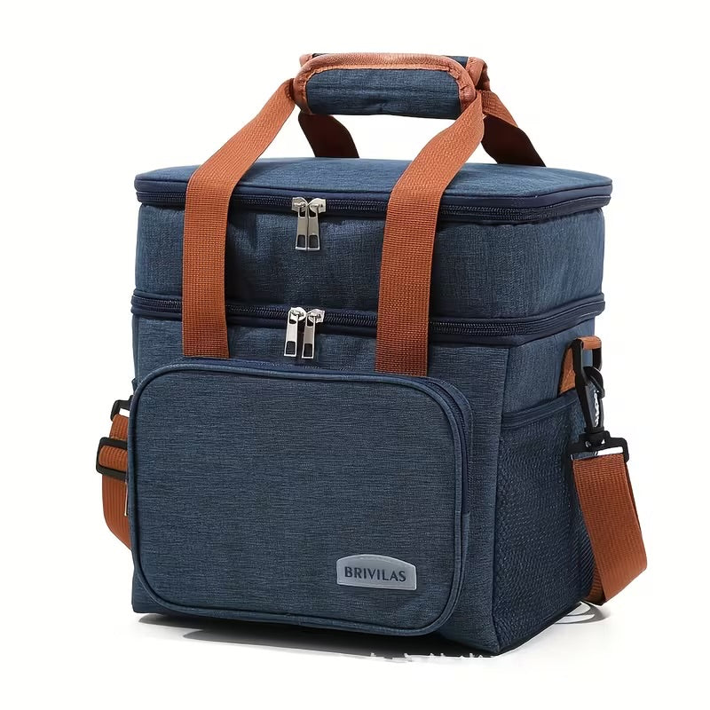 Insulated Cooler Lunch Bag with Adjustable Strap - Leakproof Thermal Tote for Kids, School & Office