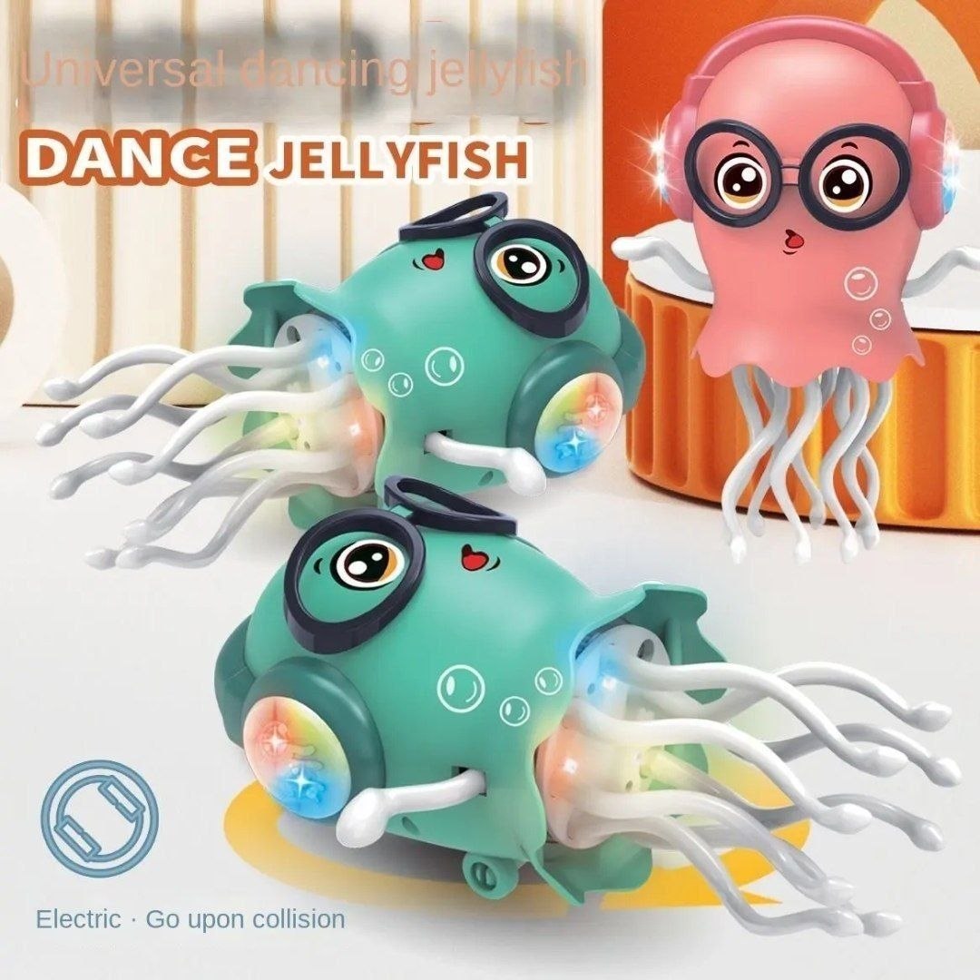 Dance Jellyfish electric toy dancing and lighting up on collision - bump and go feature