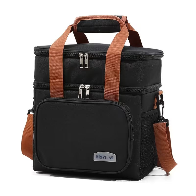 Insulated Cooler Lunch Bag with Adjustable Strap - Leakproof Thermal Tote for Kids, School & Office