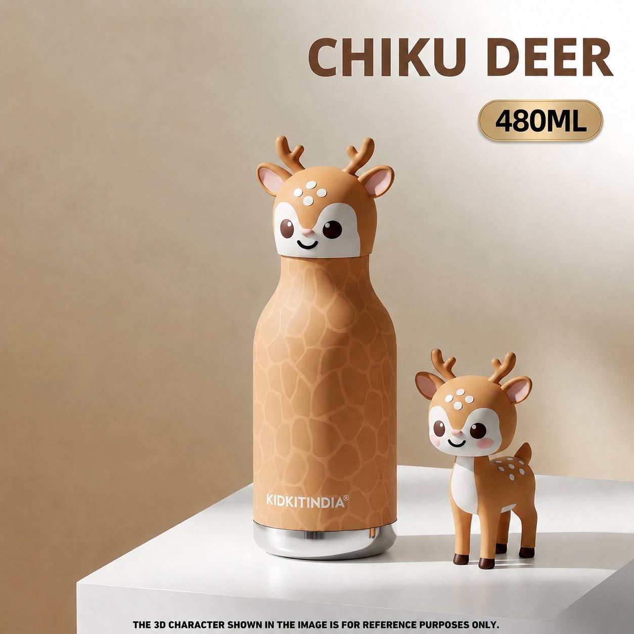 CHICU TOM Cow cartoon insulated water bottle for kids