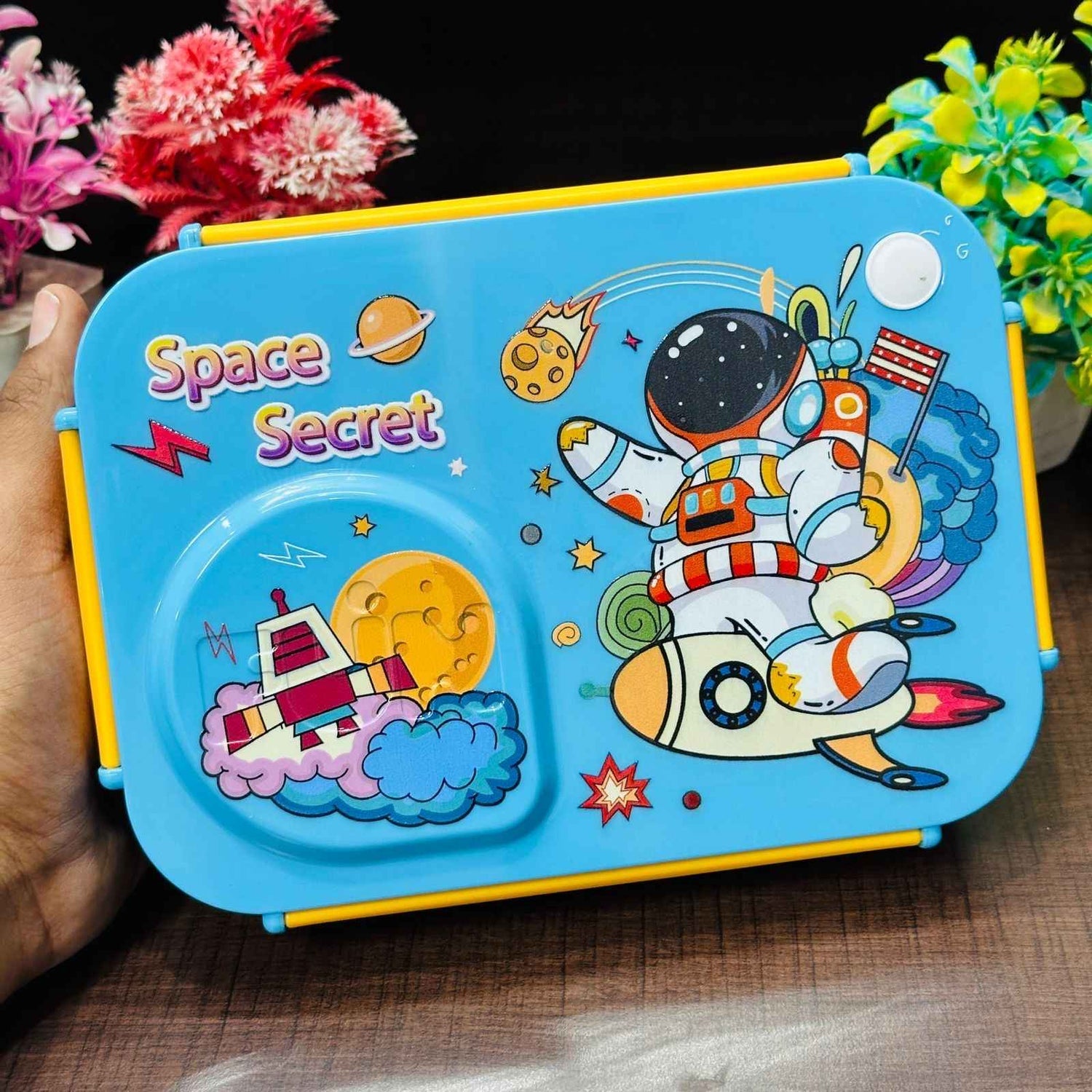Space Secret astronaut kids lunch box leakproof BPA free school tiffin box for boys and girls