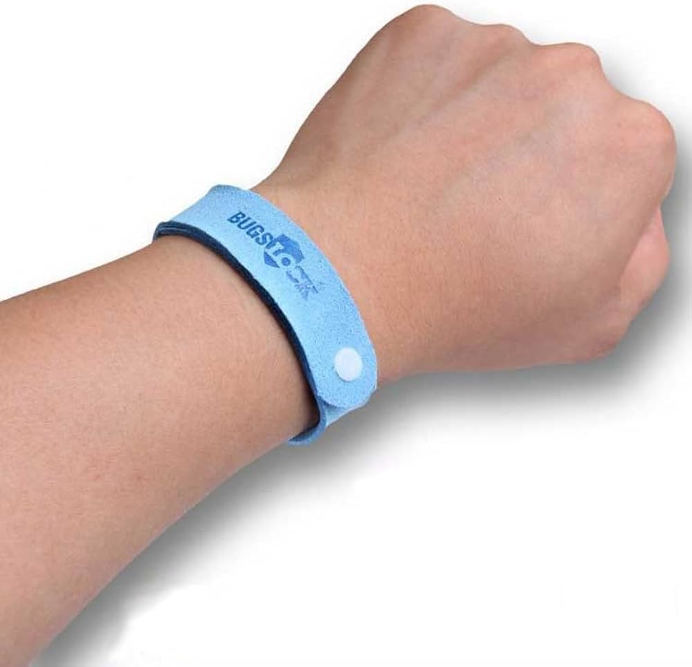 Blue Mosquito Repellent Wrist Band for Kids & Adults | Natural Anti-Mosquito Bracelet | Adjustable & Reusable | Outdoor Protection
