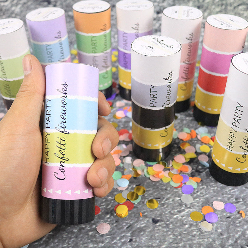 Happy Party Confetti Fireworks Popper – Set of 4