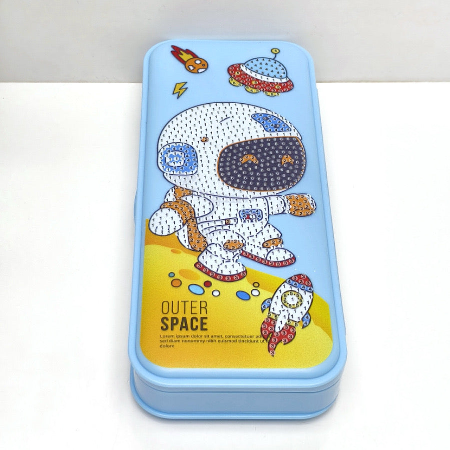 DIY Outer Space Theme Astronaut Pencil Box Kit for Kids – Creative Art & Craft Activity