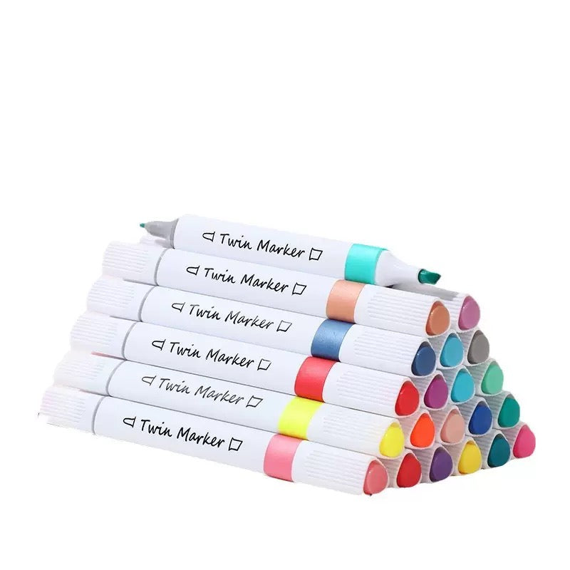 Kids Dual Tip Sketch Pens in Portable Storage Case