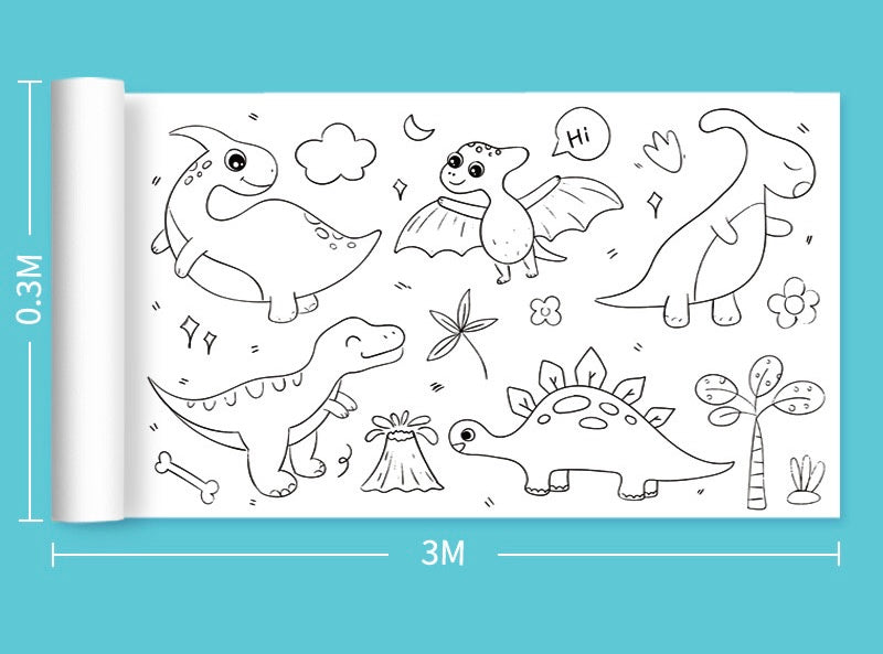3 Meter Coloring Roll for Kids – Giant Poster Paper for Toddlers & Preschoolers