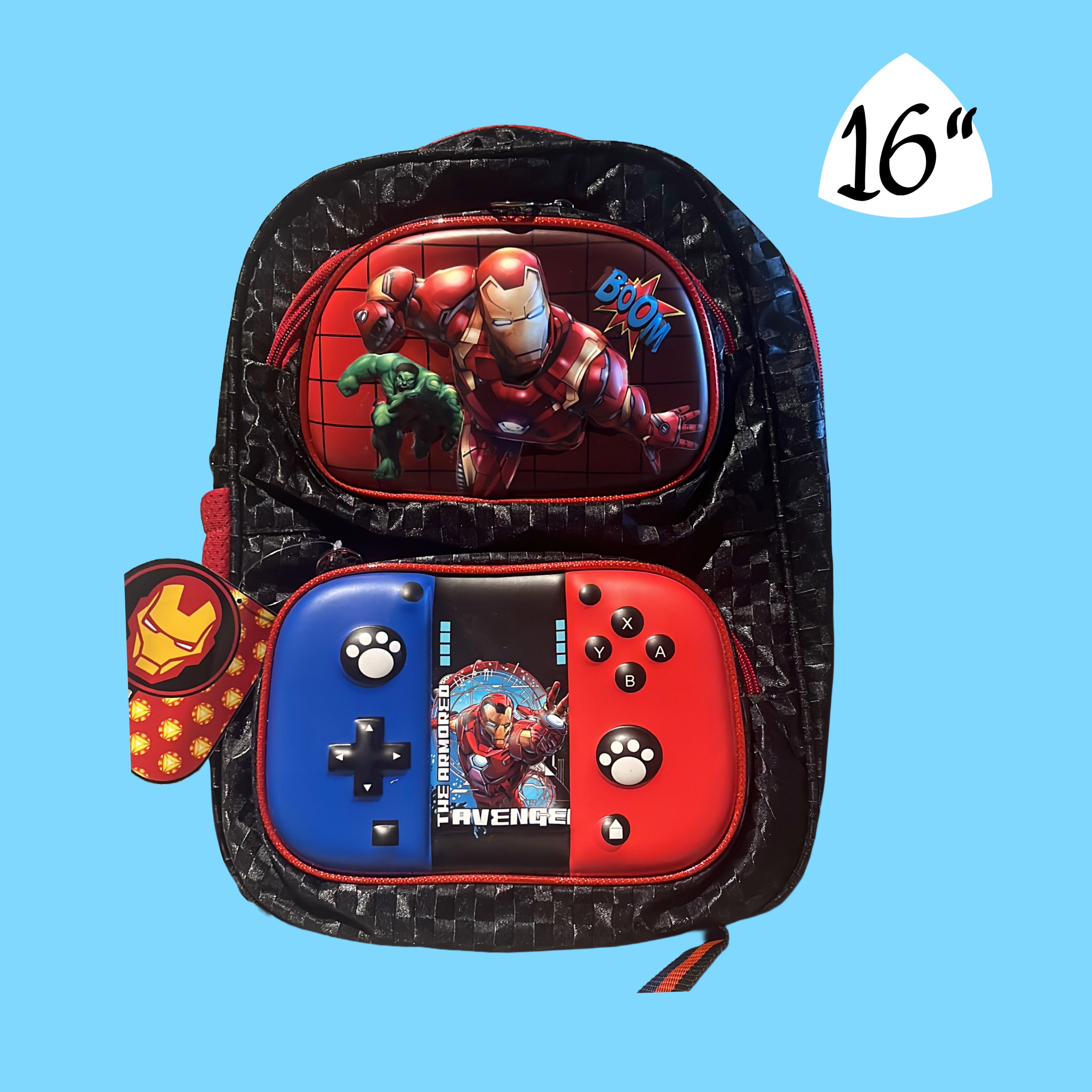 Kids Superhero Backpack – 16 Inch School Bag