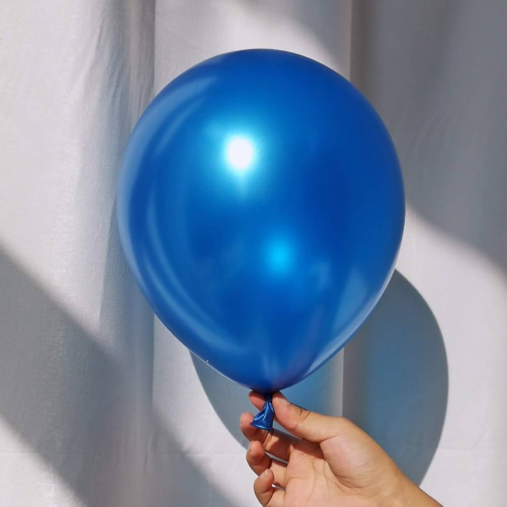 Sky Blue Metallic Balloons in Bulk for Birthday & Baby Shower Decoration – 50 Pcs Pack