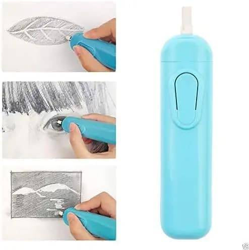Electric pencil eraser with ergonomic design