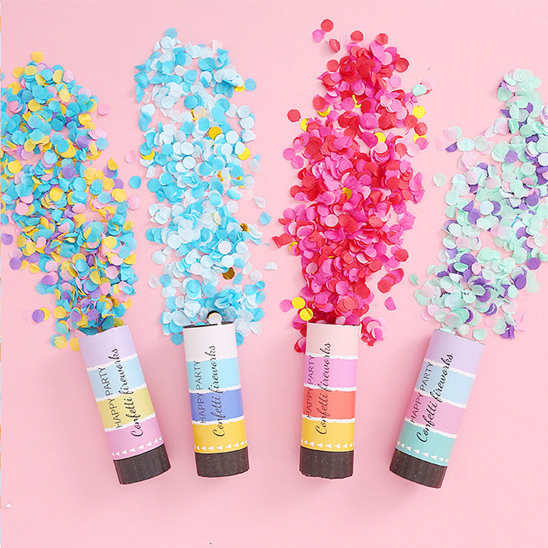 Happy Party Confetti Fireworks Popper – Set of 4