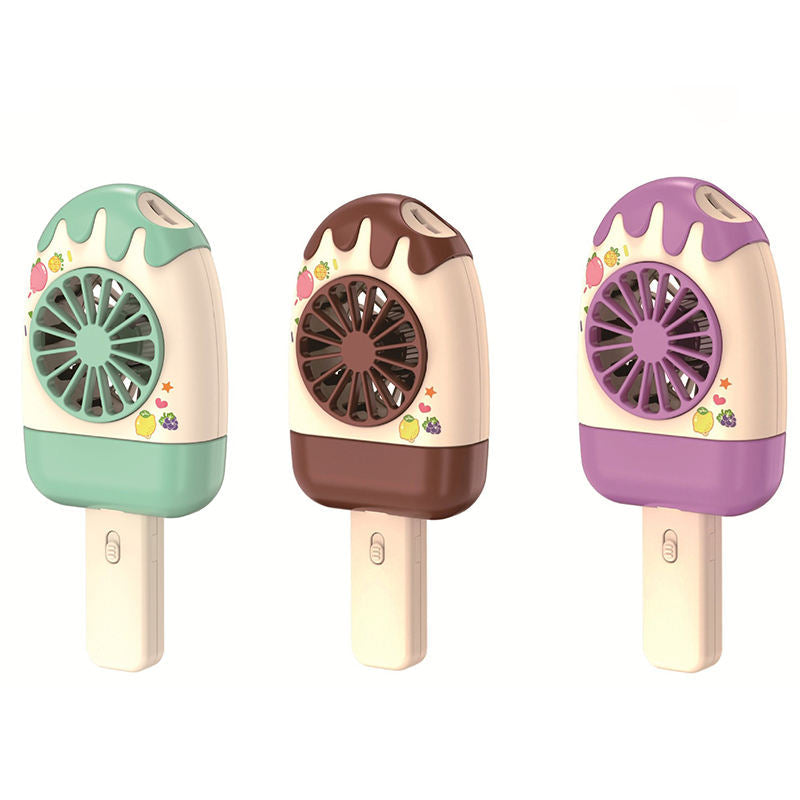 Portable USB rechargeable fan with stand, cartoon design personal cooling fan